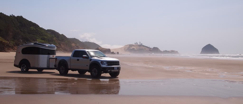 Illustration for article titled This Rare Compact Airstream Looks Boss With A Matching Ford Raptor